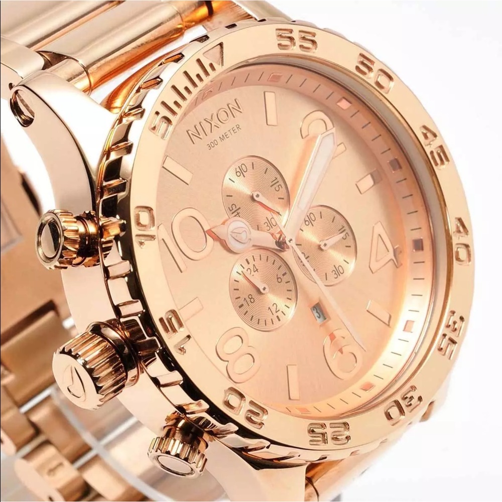 Rose Gold and Gold Nixon Chrono 51-30